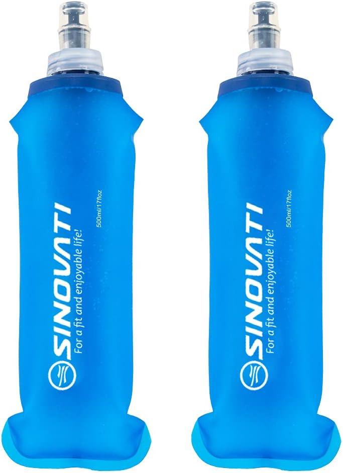 image:imageSINOVATI Gourde pliable en TPU sans BPA pour sac dos dhydratation vlo randonne jogging trekking camping et escaladeBleu