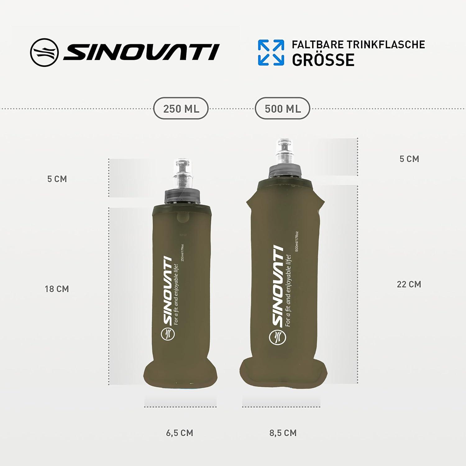 image:imageSINOVATI Gourde pliable en TPU sans BPA pour sac dos dhydratation vlo randonne jogging trekking camping et escaladeDgrey500mlx1