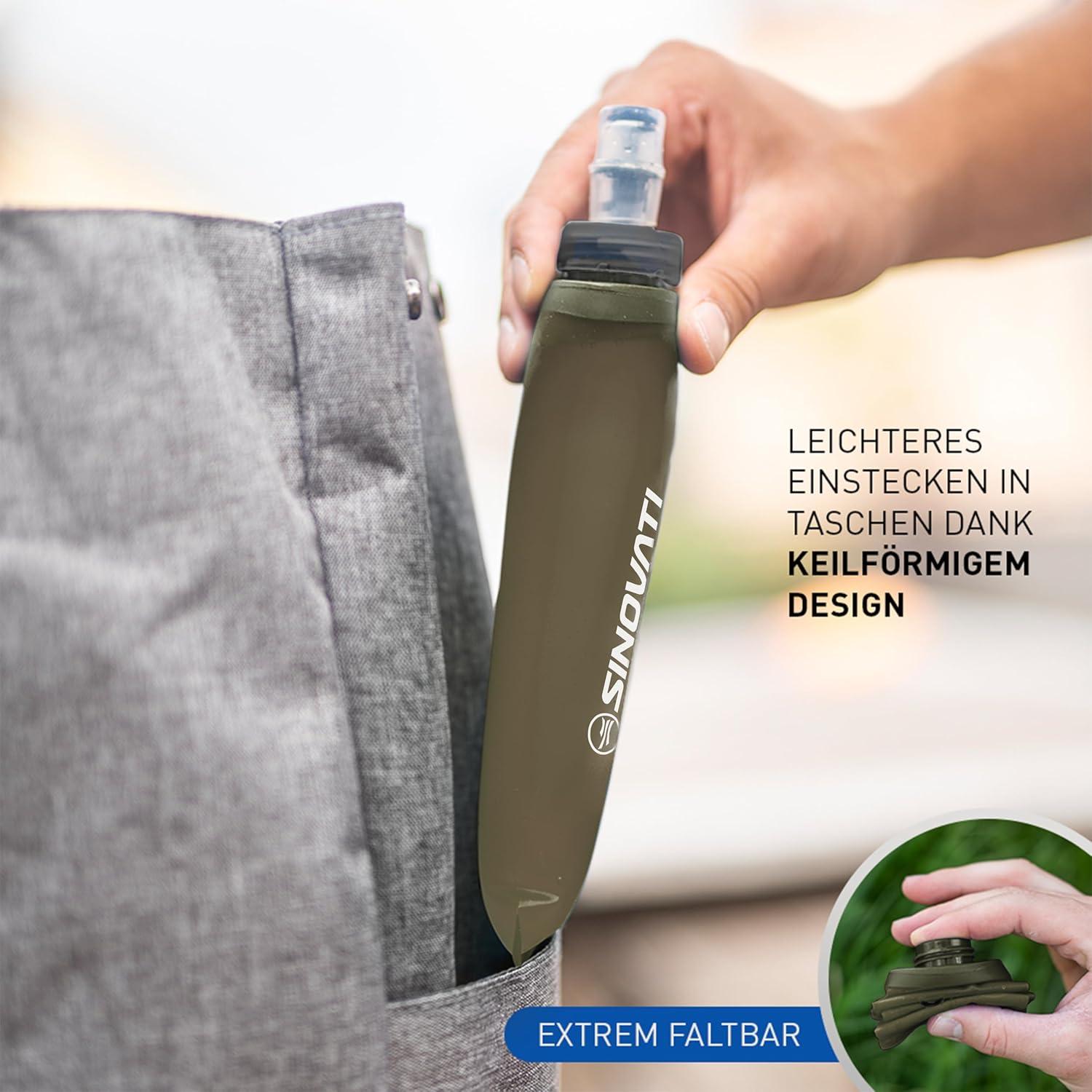 image:imageSINOVATI Gourde pliable en TPU sans BPA pour sac dos dhydratation vlo randonne jogging trekking camping et escaladeDgrey500mlx1