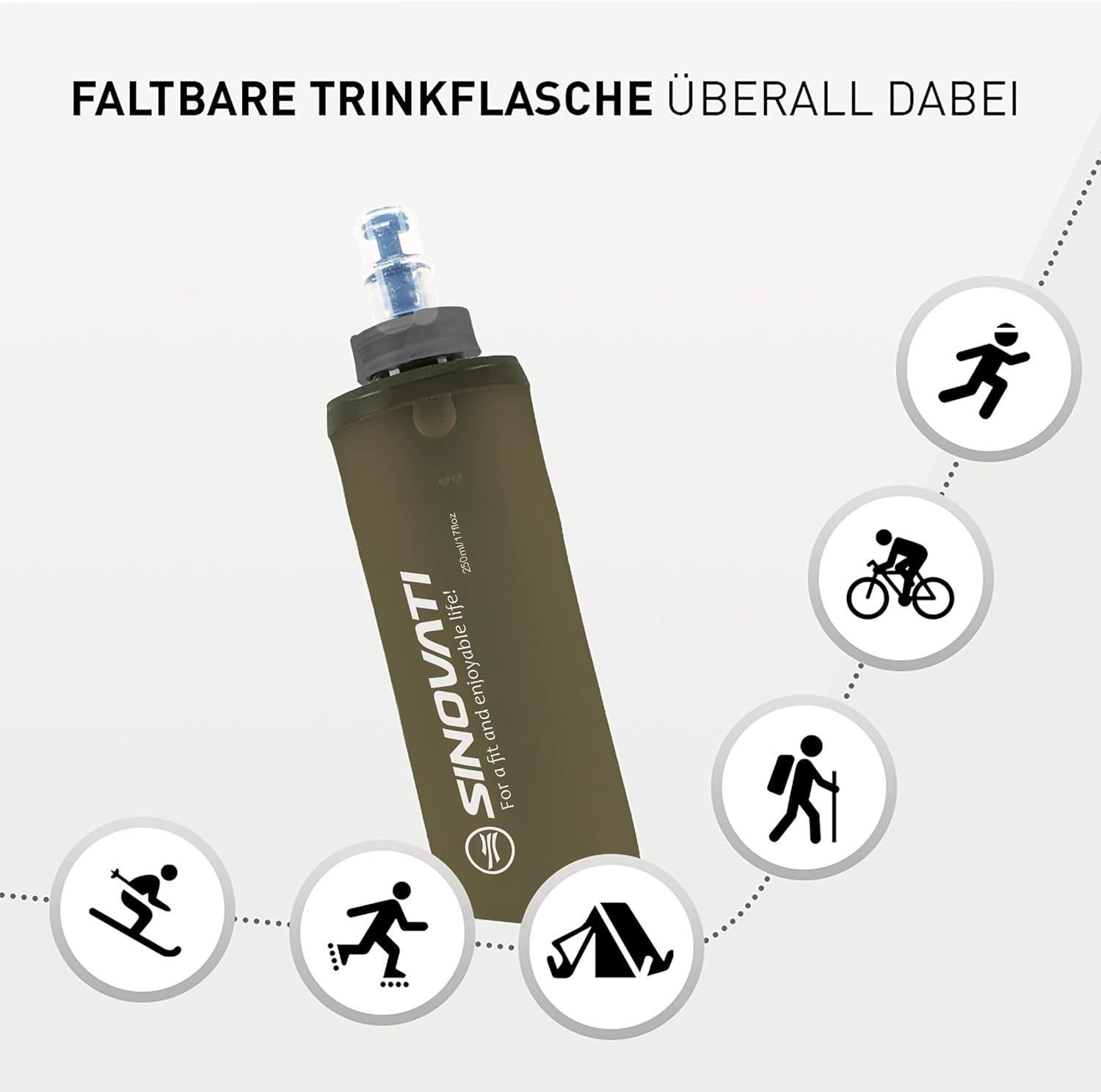 image:imageSINOVATI Gourde pliable en TPU sans BPA pour sac dos dhydratation vlo randonne jogging trekking camping et escaladeDgrey500mlx1