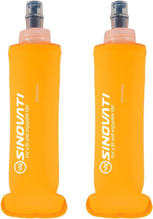 image:imageSINOVATI Gourde pliable en TPU sans BPA pour sac dos dhydratation vlo randonne jogging trekking camping et escaladeOrange