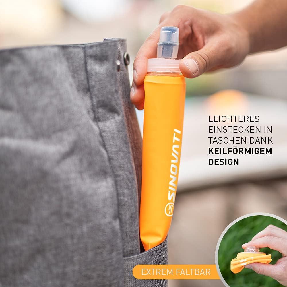 image:imageSINOVATI Gourde pliable en TPU sans BPA pour sac dos dhydratation vlo randonne jogging trekking camping et escaladeOrange