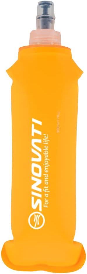 image:imageSINOVATI Gourde pliable en TPU sans BPA pour sac dos dhydratation vlo randonne jogging trekking camping et escaladeOrange