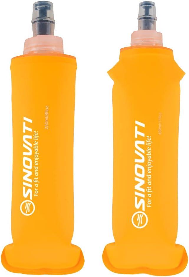 image:imageSINOVATI Gourde pliable en TPU sans BPA pour sac dos dhydratation vlo randonne jogging trekking camping et escaladeOrange