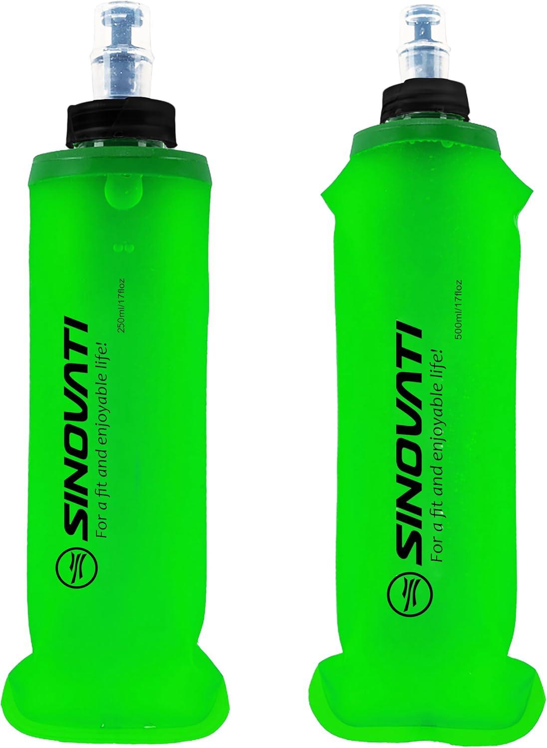 image:imageSINOVATI Gourde pliable en TPU sans BPA pour sac dos dhydratation vlo randonne jogging trekking camping et escaladeVert