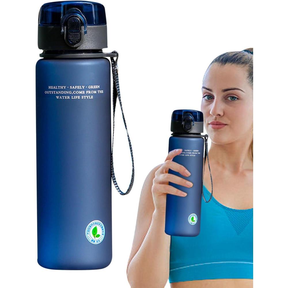 image:imageBouteille deau de sport pour bouteille deau sportive Leafproof 800 ml grande capacit bouteille pourConteneurs de boissons pour sports et en plein air femmes hommesBleu