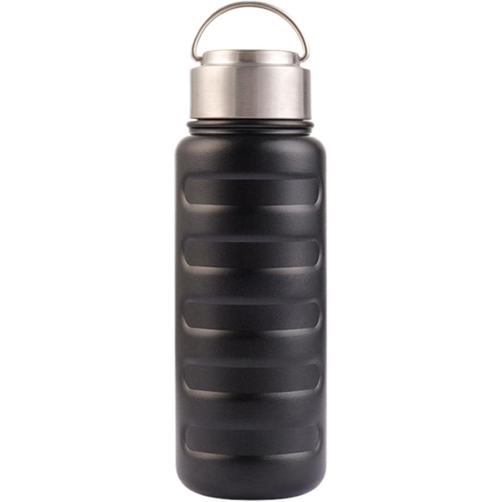 image:imageBouteille deau en acier inoxydable bouteille deau isole  Acier inoxydable de boisson sportive  Bouteille isole tanche  la fuite portable de 34 oz pour la salle de sport deNoir