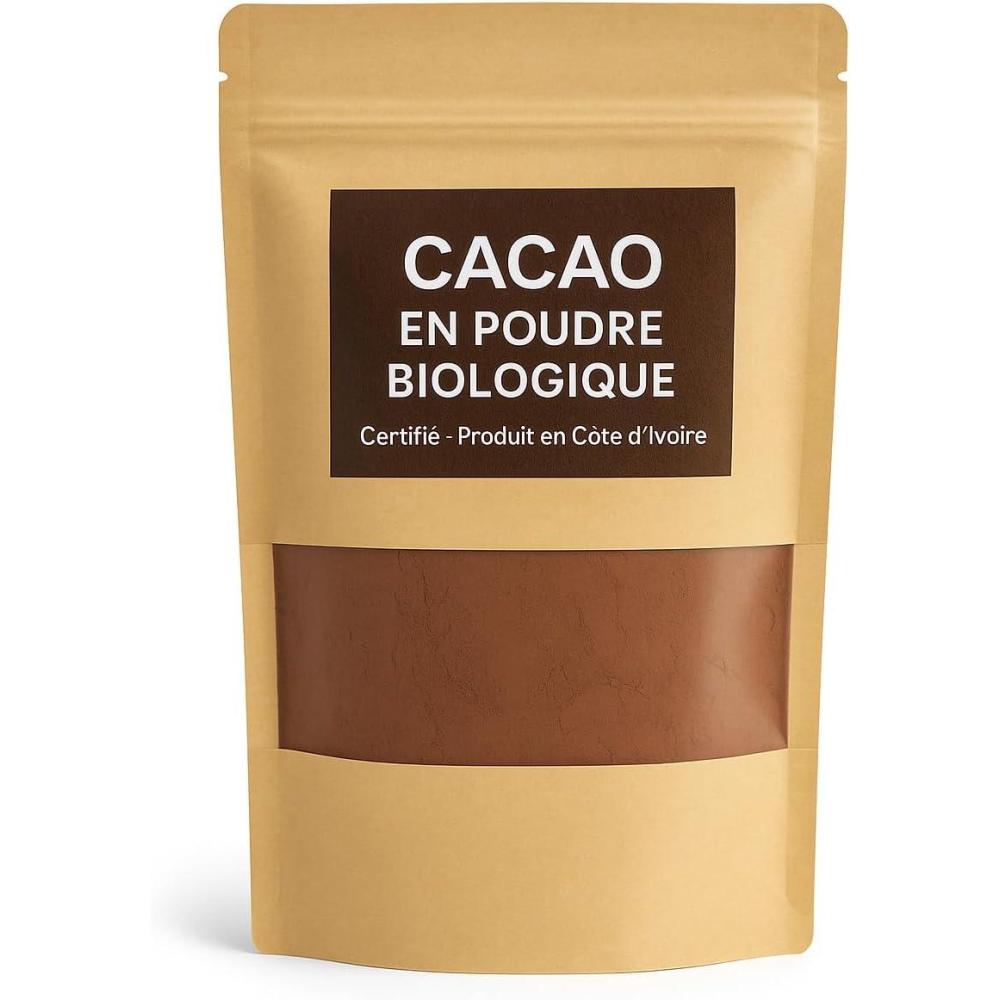 image:imageCacao en Poudre Bio 250g  Pur ampamp Naturel  Sans Sucre Sans Gluten Vegan  Origine Cte dIvoire  Sachet Zipp Fracheur  Superaliment Premium pour Boissons Smoothies ampamp Recettes