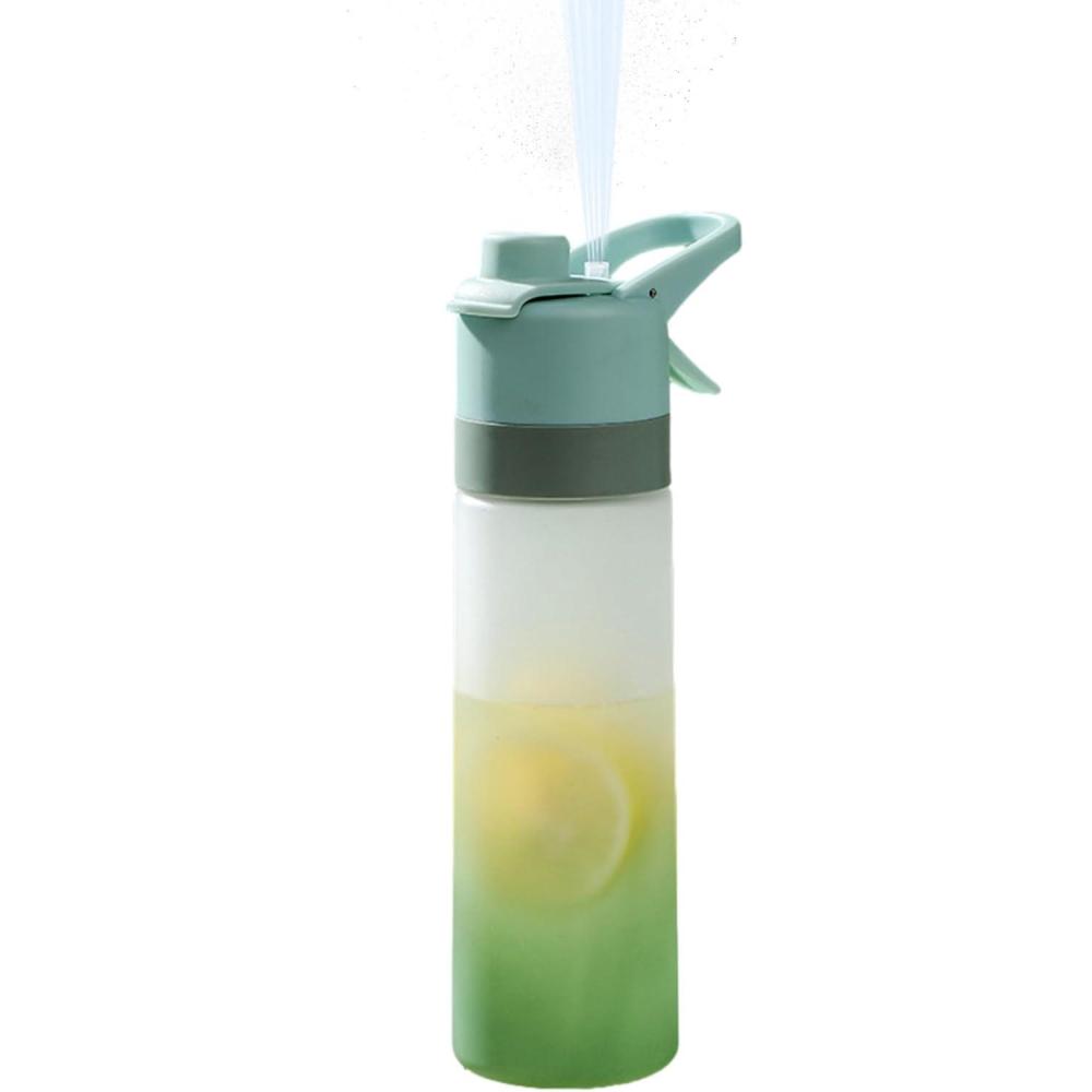 image:imageGnrique Bouteille Deau Brumisante  Bouteille Pulvrisateur Rutilisable Avec Paille  Antifuite Tasse Givre Dgrade Pour Enfant Adulte Garon Fille Lcole Camping Gym Sport YogaGreen