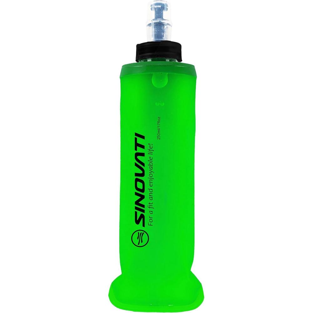 image:imageSINOVATI Gourde pliable en TPU sans BPA pour sac dos dhydratation vlo randonne jogging trekking camping et escaladeVert 250 Ml X 1