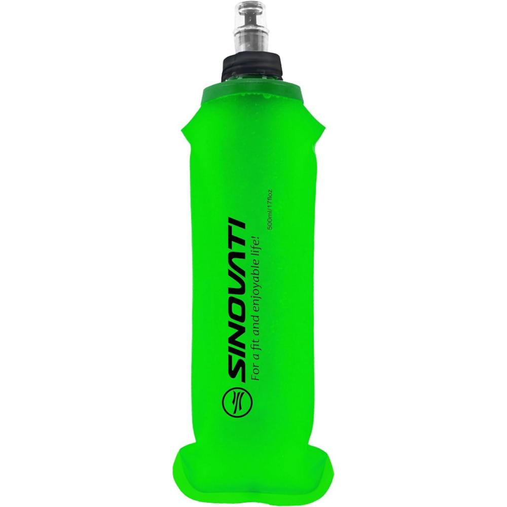image:imageSINOVATI Gourde pliable en TPU sans BPA pour sac dos dhydratation vlo randonne jogging trekking camping et escaladeVert 500 Ml X 1