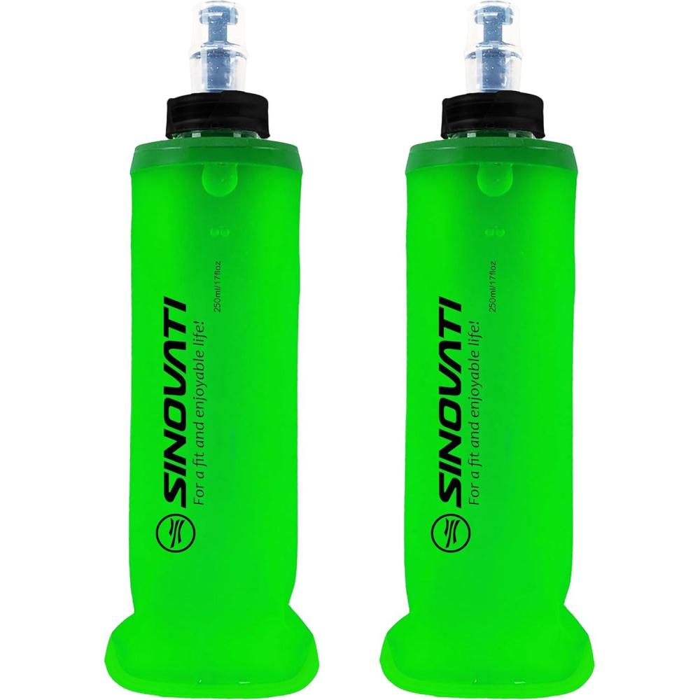 image:imageSINOVATI Gourde pliable en TPU sans BPA pour sac dos dhydratation vlo randonne jogging trekking camping et escaladeVert