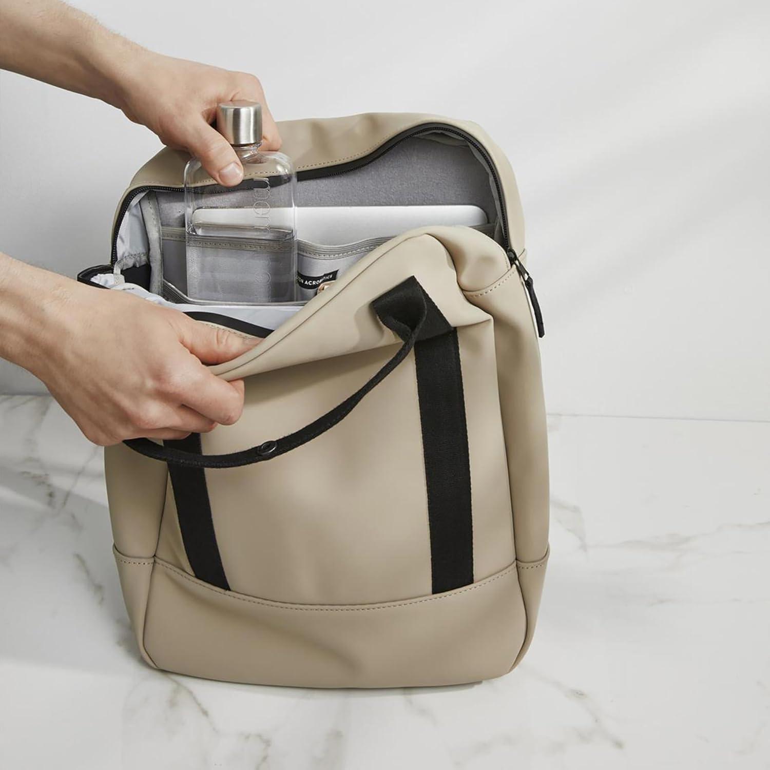 image:imagememobottle A6375 ml Bouteille deau compacte pour sacs ampamp poches Tritan sans BPA Moderne minimaliste Idale pour la salle de sport ampamp le travail Gourde inox450 ml