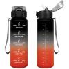32oz-1000ml | Paille | Noir + Rouge