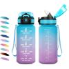 17oz-500ml | Paille | Bleu + Lilas