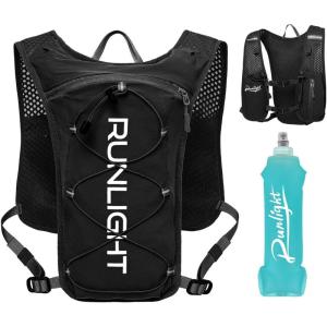 Gilet de course, sac à dos à eau léger avec bouteille souple de 500 ml, sac à dos de course pour hommes et femmes, sac à dos d&rsquo;hydratation pour la randonnée, le cyclisme pour hommes et femmes