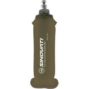 SINOVATI Gourde pliable en TPU sans BPA pour sac à dos d&rsquo;hydratation, vélo, randonnée, jogging, trekking, camping et escalade(Dgrey-500mlx1)