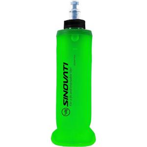 SINOVATI Gourde pliable en TPU sans BPA pour sac à dos d&rsquo;hydratation, vélo, randonnée, jogging, trekking, camping et escalade(Vert – 250 Ml X 1)