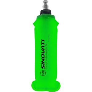 SINOVATI Gourde pliable en TPU sans BPA pour sac à dos d&rsquo;hydratation, vélo, randonnée, jogging, trekking, camping et escalade(Vert – 500 Ml X 1)