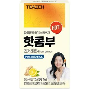TEAZEN – Pack de 10 Sachets Kombucha Citron Gingembre – Boisson Instantanée Probiotique – Thé Sans Sucre – Faible en Calories – Vegan – Clean Label – 10 x 5 g