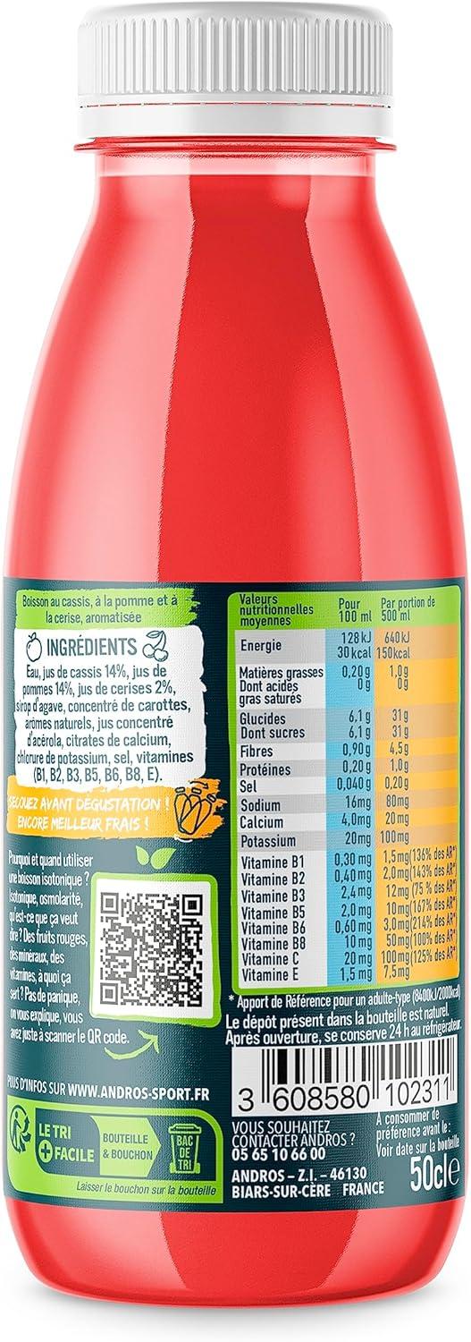 image:imageANDROS Boisson Isotonique Fruits Rouges 50cl500 ml Lot de 1