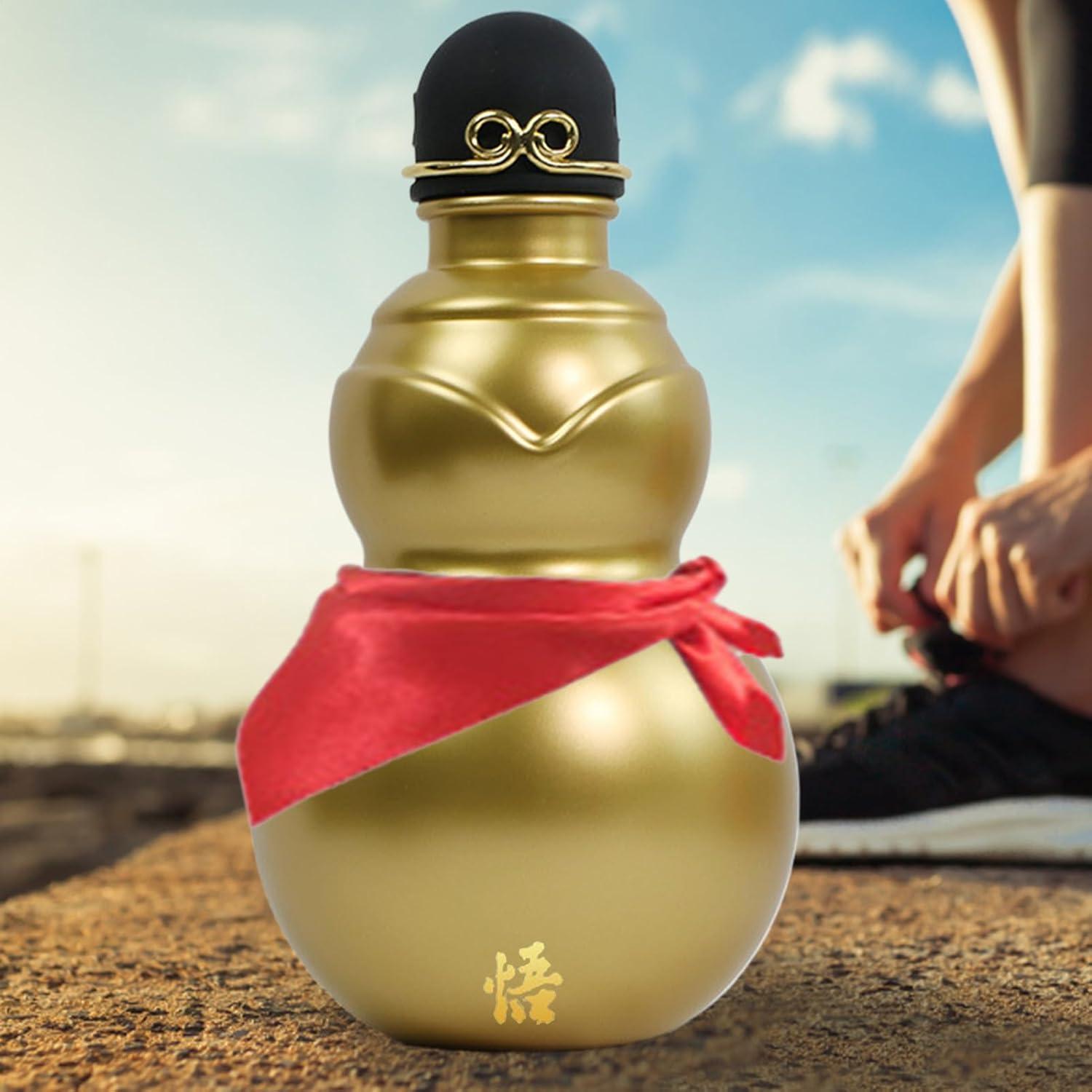image:imageBolas De Natal 900ml Conteneur de Boisson Chinois Bouteille Deau Sportive Pour Les Enthousiastes De Plein Air Voyageurs Jardiniers Sorties De Camping Cours De Yoga PiqueNiques Plage SalOr