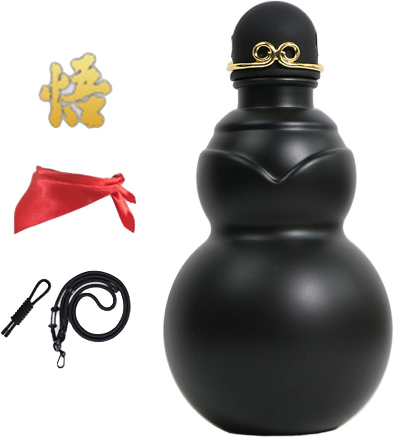 image:imageBolas De Natal 900ml Conteneur de Boisson Chinois Bouteille Deau Sportive Pour Les Enthousiastes De Plein Air Voyageurs Jardiniers Sorties De Camping Cours De Yoga PiqueNiques Plage SalNoir