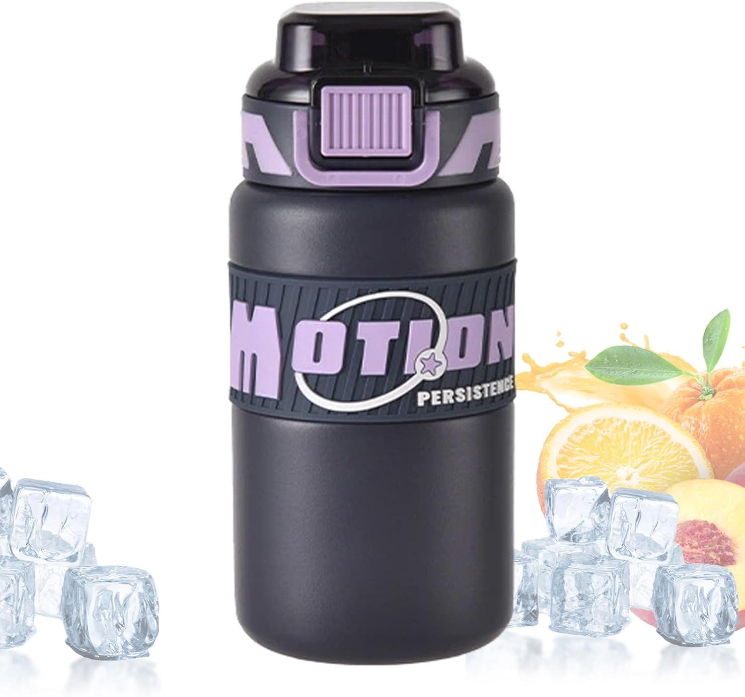 image:imageBouteille Sportive Gobelet Paille 640ml Pour Boisson De Voyage Gourde En Acier Inoxydable Pour La Randonne LEscalade Les Activits De Plein Air LAlpinisme Le Pique Nique Et La PlageViolet