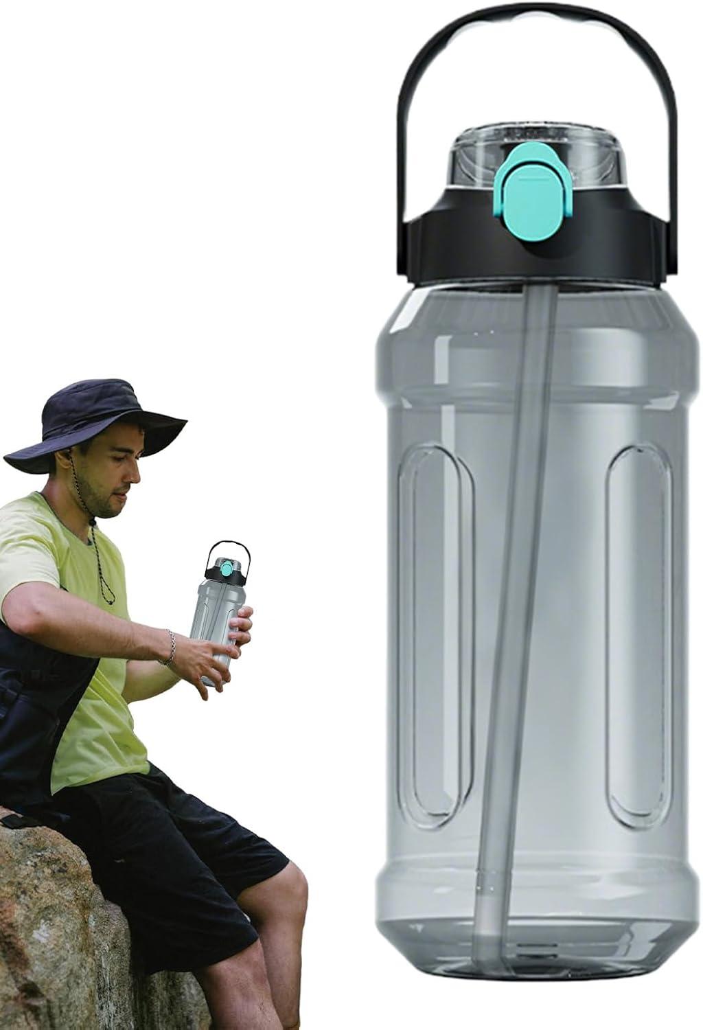 image:imageBouteille deau sportive bouteille deau courante Tobus de boisson lpreuve des fuitesBouteille deau scelle multifonctionnelle avec chelle pour le lieu de travail de camping de gymnase de voBleu Noir