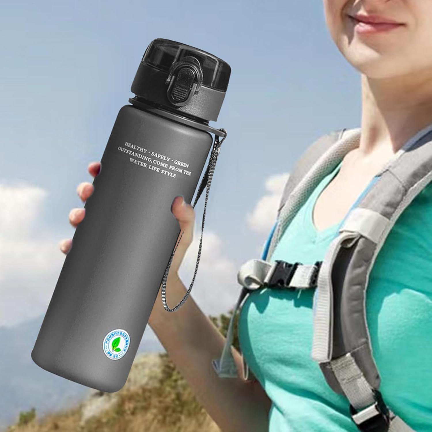 image:imageBouteille deau sportive pour les bouteille deau sportive Bouteille deau de voyage de grande capacit 800 ml avec filtreConteneurs de boissons pour le sport et le plein air les femmes lesGris