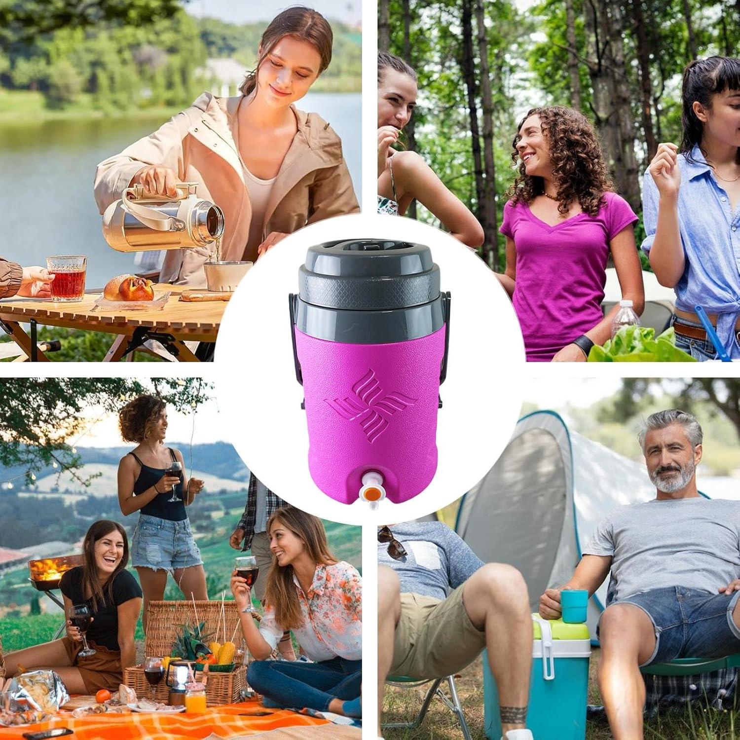 image:imageDispensateur de boissons en eau sportive distributeur de boissons isols 58 L distributeur deau isol avec poigne Milk Tea Lemonade Cold Hot Brinks Bods pour rassembler des restaurants pour laRose Vif