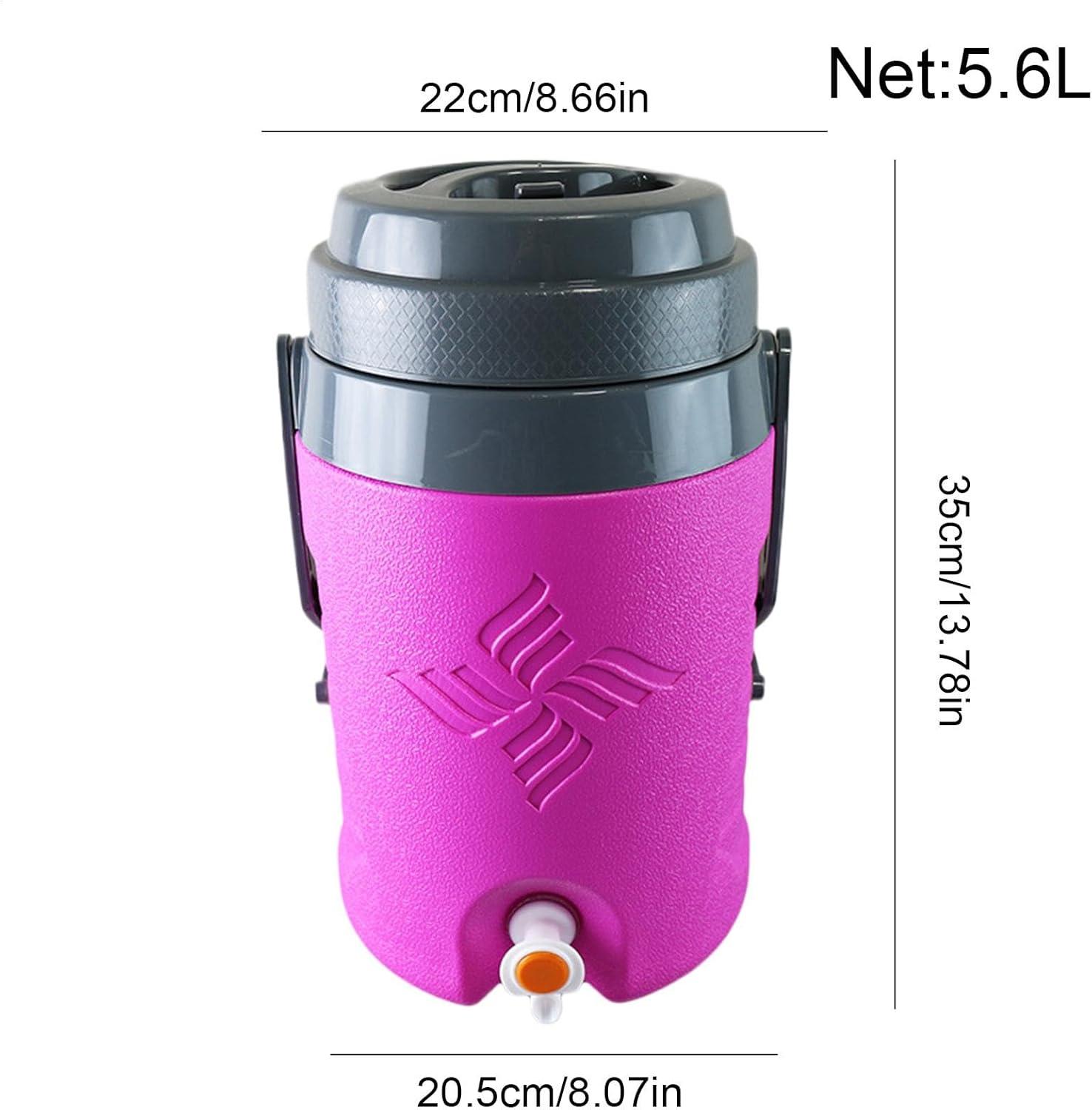 image:imageDispensateur de boissons en eau sportive distributeur de boissons isols 58 L distributeur deau isol avec poigne Milk Tea Lemonade Cold Hot Brinks Bods pour rassembler des restaurants pour laRose Vif