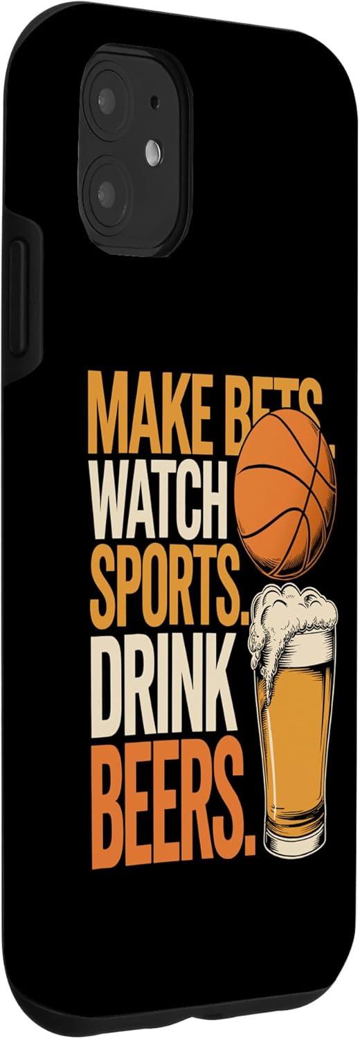 image:imageFaites des paris Regardez des boissons sportives Boire des bires Amusantes Paris Boire Coque pour iPhone XS MaxiPhone 11