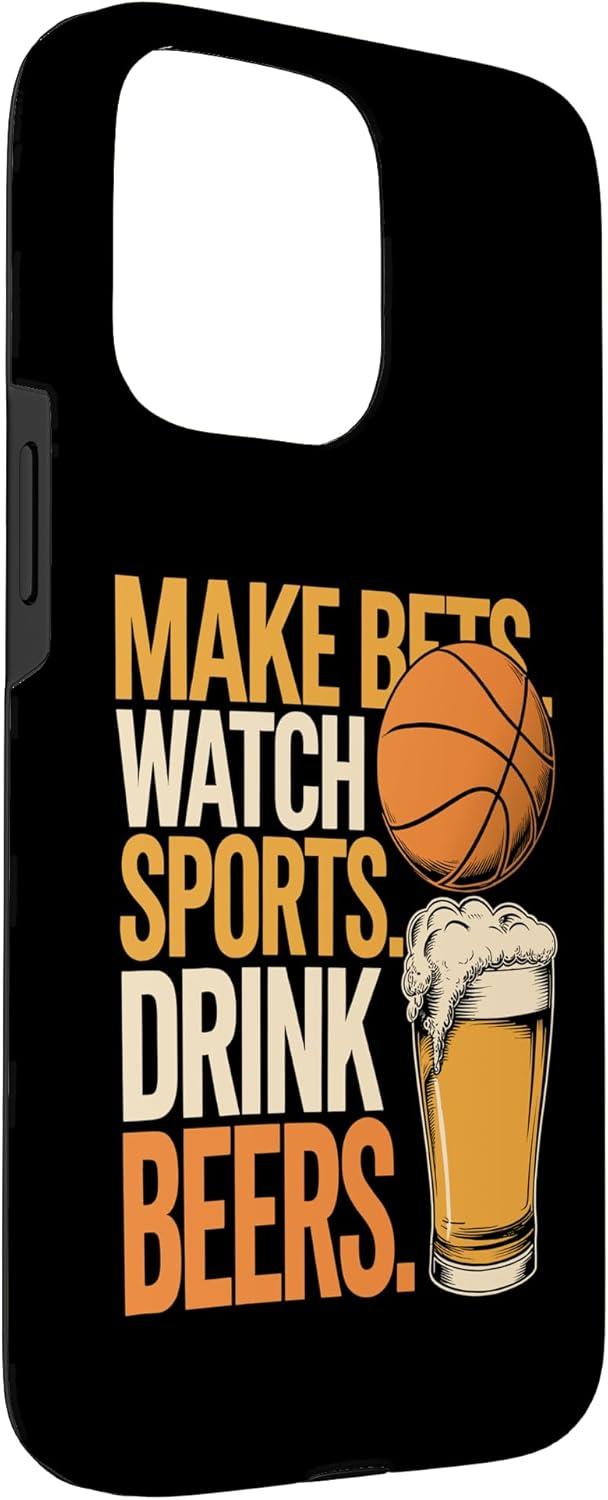 image:imageFaites des paris Regardez des boissons sportives Boire des bires Amusantes Paris Boire Coque pour iPhone XS MaxiPhone 15 Pro Max