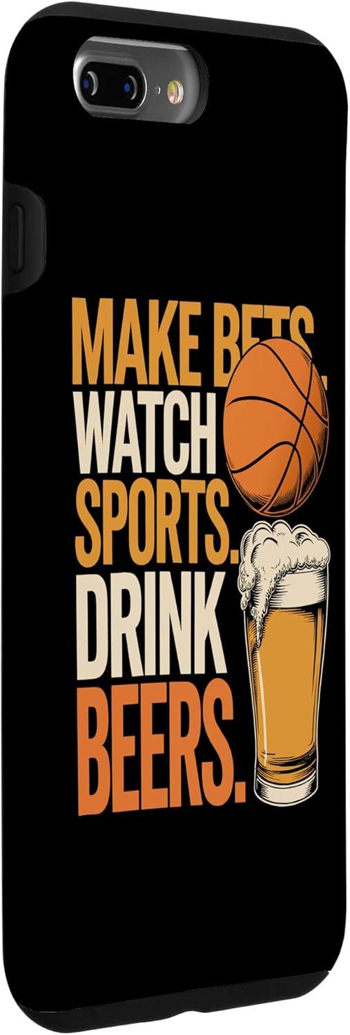 image:imageFaites des paris Regardez des boissons sportives Boire des bires Amusantes Paris Boire Coque pour iPhone XS MaxiPhone 7 Plus8 Plus