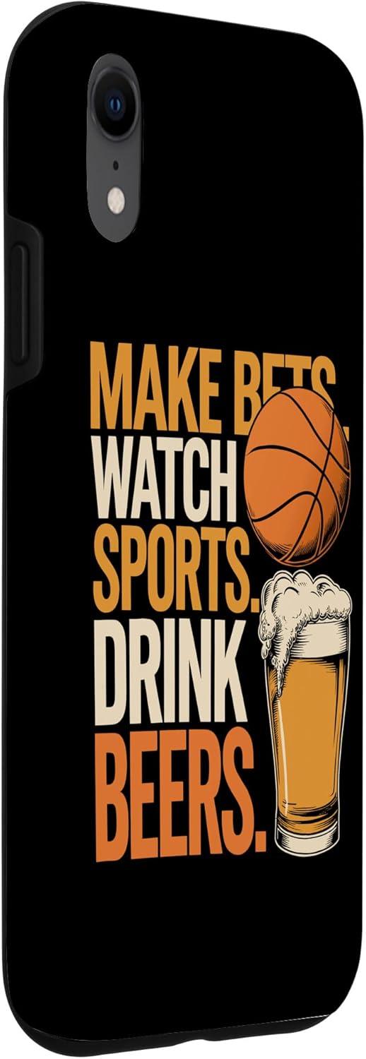 image:imageFaites des paris Regardez des boissons sportives Boire des bires Amusantes Paris Boire Coque pour iPhone XS MaxiPhone XR