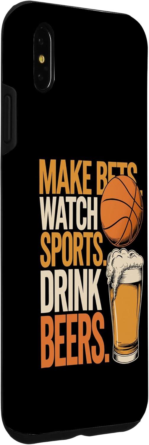 image:imageFaites des paris Regardez des boissons sportives Boire des bires Amusantes Paris Boire Coque pour iPhone XS MaxiPhone XS Max