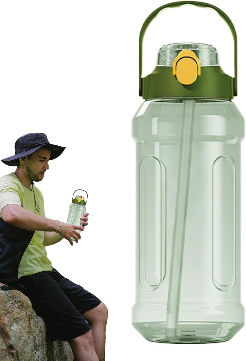 image:imageGnrique Bouteille deau bouteille deau de voyage Double buvant du bec tublage Bouteille deau double boisson transparente fuite scelle pour la randonne sportiveVert Clair