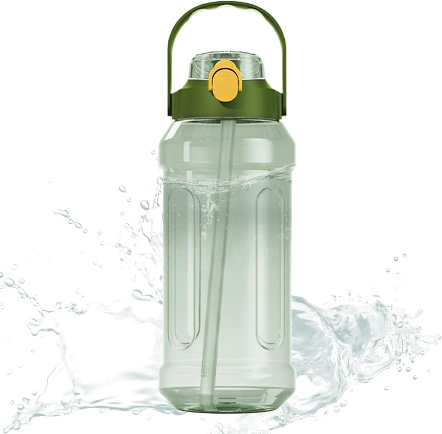 image:imageGnrique Bouteille deau bouteille deau de voyage Double buvant du bec tublage Bouteille deau double boisson transparente fuite scelle pour la randonne sportiveVert Clair