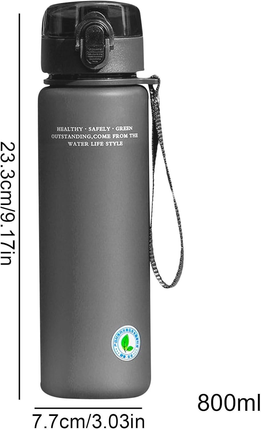 image:imageGnrique Bouteille deau sportive bouteille deau vlo Bouteille deau filtrante de la fuite de grande capacit 800 ml Conteneurs de boissons antichute pour le vlo les sports les voyagesGris
