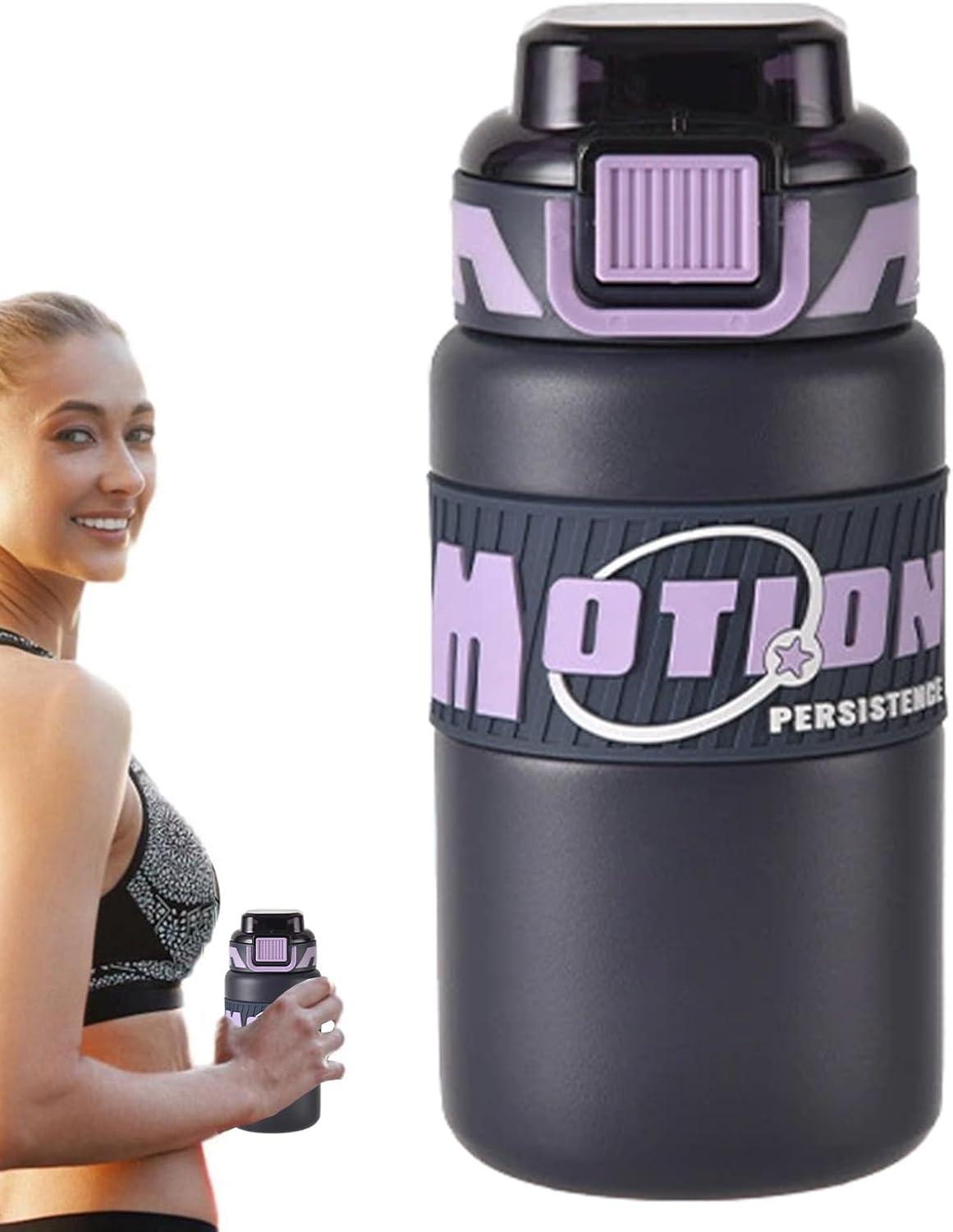 image:imageGourde dEau Sportive Gobelet Paille 640ml Pour Boisson De VoyageSportifs Portables En Acier Inoxydable pour le Voyage les tudiants lEscalade les Activits de Plein Air lAlpinisme le PiViolet
