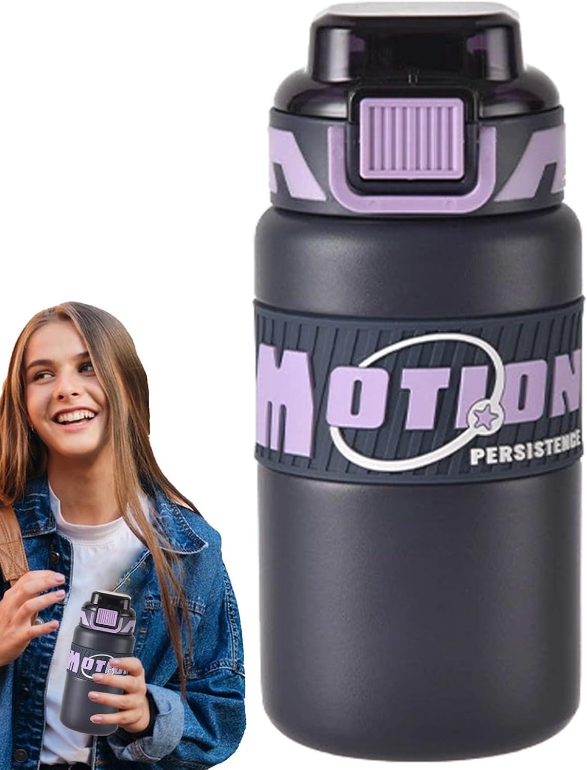 image:imageGourde dEau Sportive Gobelet Paille 640ml Pour Boisson De VoyageSportifs Portables En Acier Inoxydable pour le Voyage les tudiants lEscalade les Activits de Plein Air lAlpinisme le PiViolet