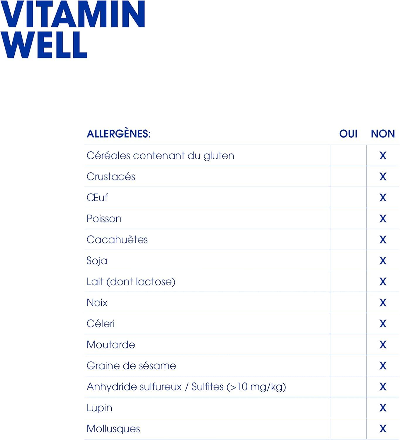 image:imageVitamin Well Boissons enrichies en vitamines et en minraux got pche 12x500ml AntioxidantAwake