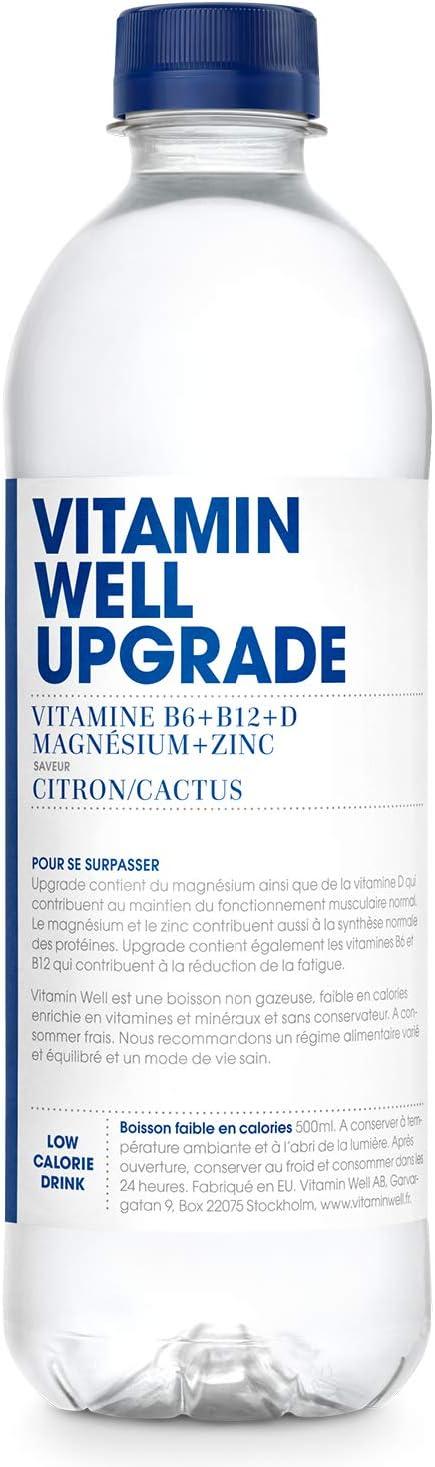 image:imageVitamin Well Boissons enrichies en vitamines et en minraux got pche 12x500ml AntioxidantCitron Cactus
