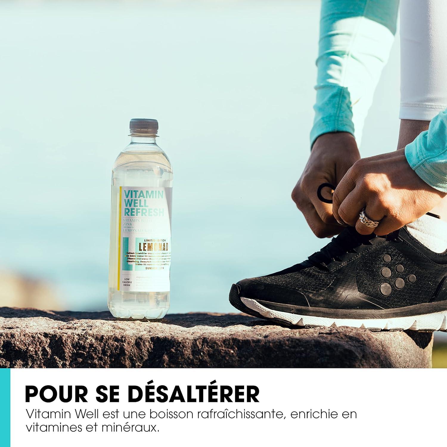 image:imageVitamin Well Boissons enrichies en vitamines et en minraux got pche 12x500ml AntioxidantRefresh