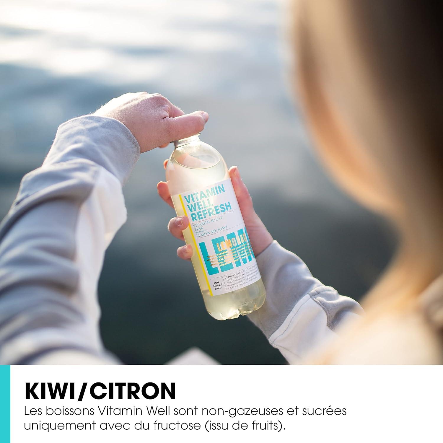 image:imageVitamin Well Boissons enrichies en vitamines et en minraux got pche 12x500ml AntioxidantRefresh
