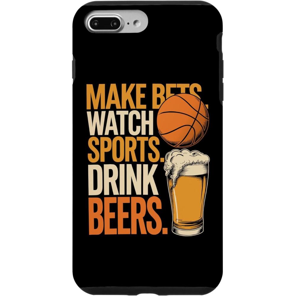 image:imageFaites des paris Regardez des boissons sportives Boire des bires Amusantes Paris Boire Coque pour iPhone XS MaxiPhone 7 Plus8 Plus
