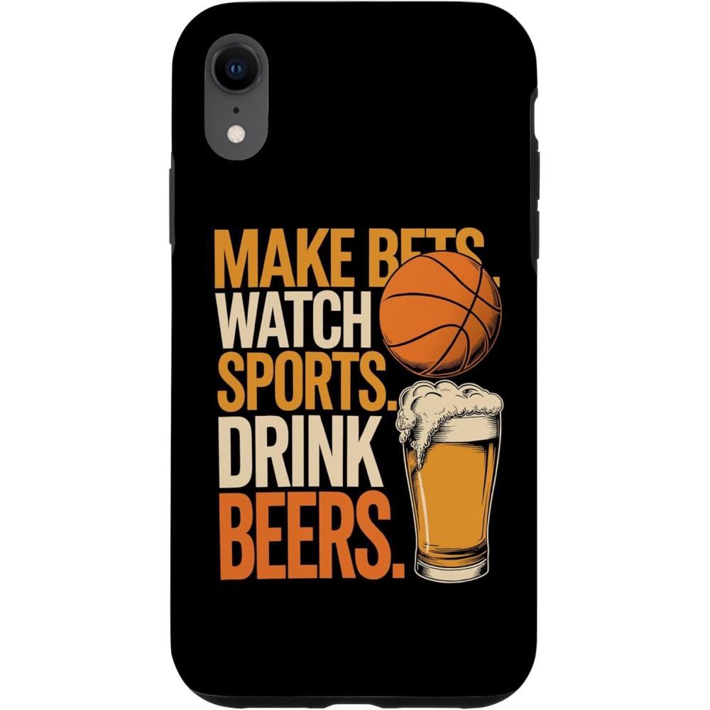image:imageFaites des paris Regardez des boissons sportives Boire des bires Amusantes Paris Boire Coque pour iPhone XS MaxiPhone XR