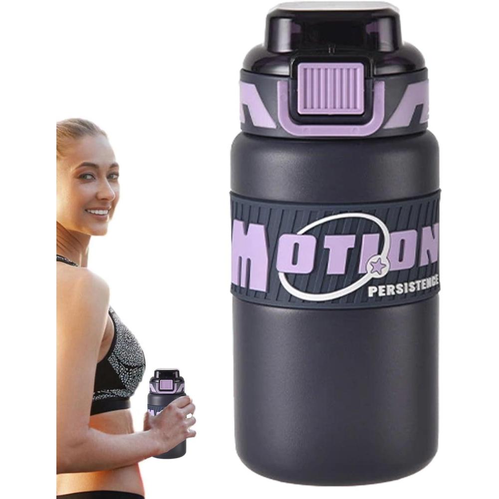 image:imageGourde dEau SportiveGobelet Paille 640ml Pour Boisson De Voyage Bouteille en Acier Inoxydable avec Couvercle Paille Idale pour les Boissons les Voyages les tudiants la Randonne lesViolet