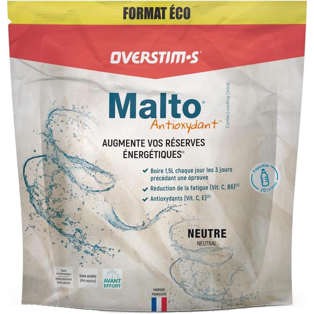 image:imageOVERSTIMs  Malto Antioxydant 450 g  Boisson de recharge nergtique pour le sport  Augmentation des rserves nergtiques  Amlioration de la rsistance et de lendurance  CitronCitron vertNeutre